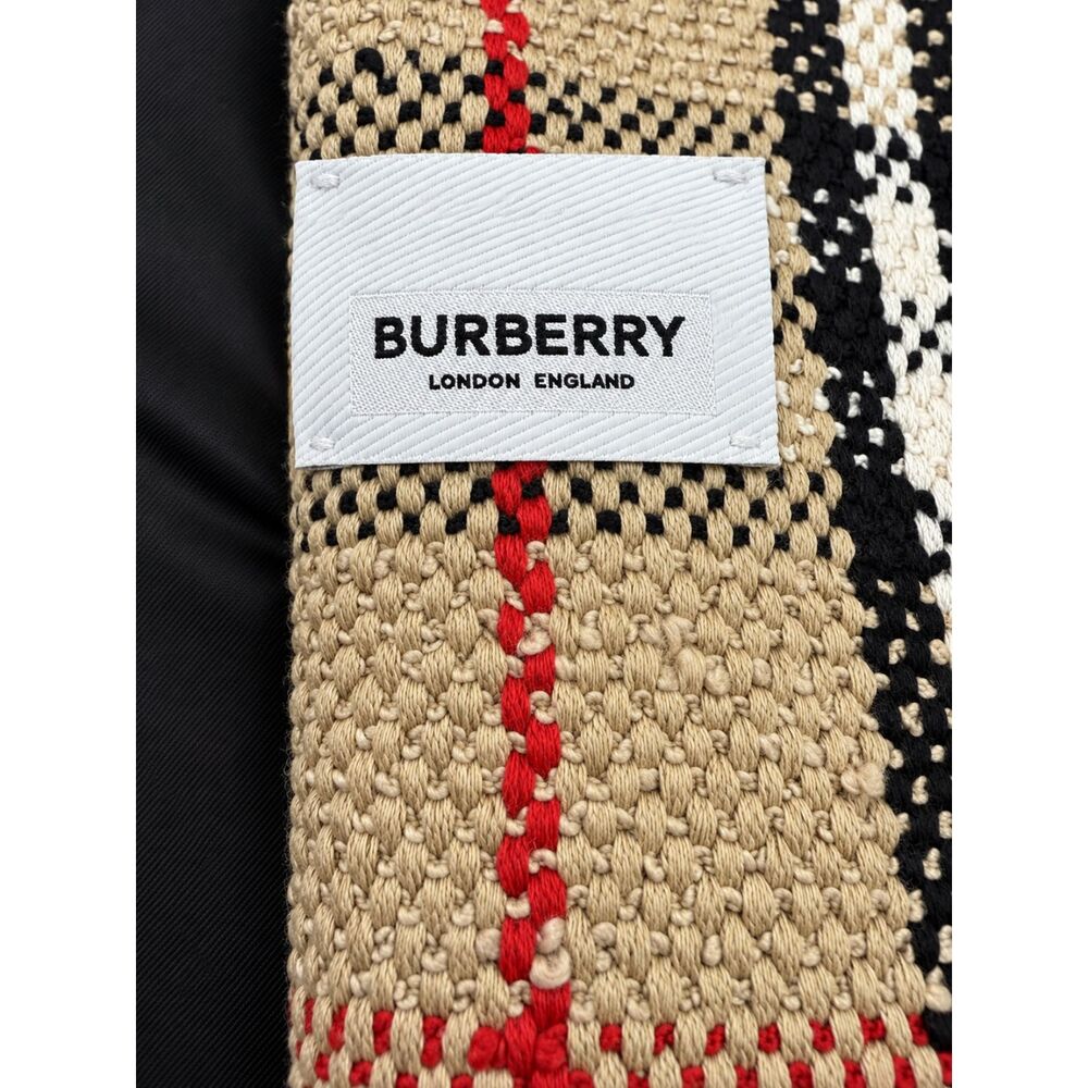 BURBERRY Upney Vintage Check Bouclé Collarless Jacket, Size 4 - Picture 7 of 10